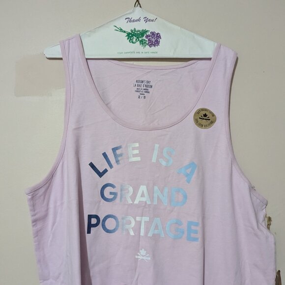 Hudson's Bay Life Is A Grand Portage Tank Top Size XL HBC Canada Outdoors New! - Picture 3 of 8